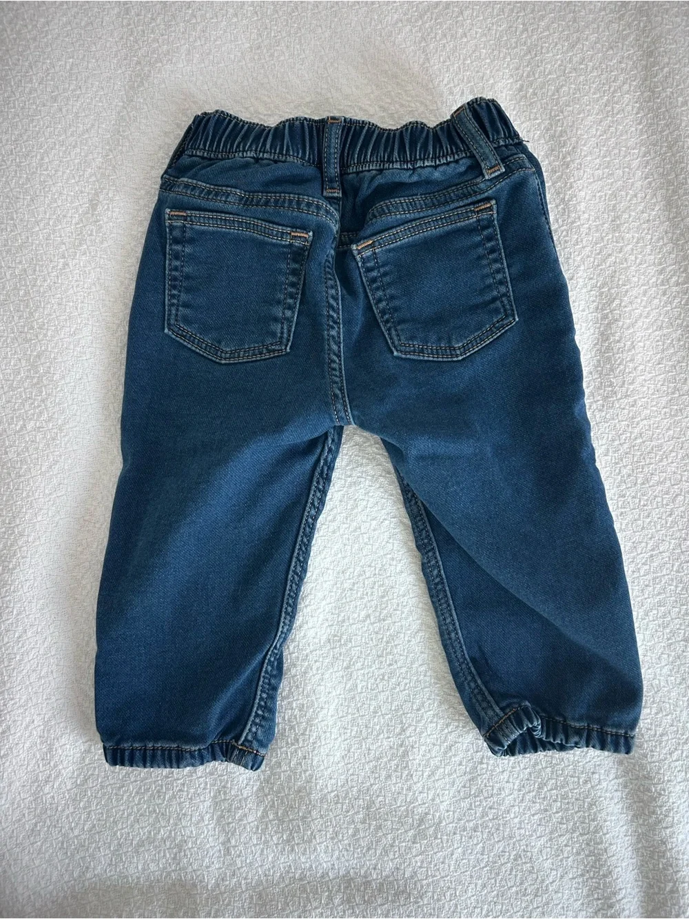 GAP Dark Blue Elastic-Waist Denim Bubble Pants for Kids